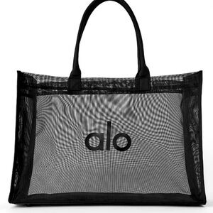 ALO Yoga Black Mesh Tote Bag